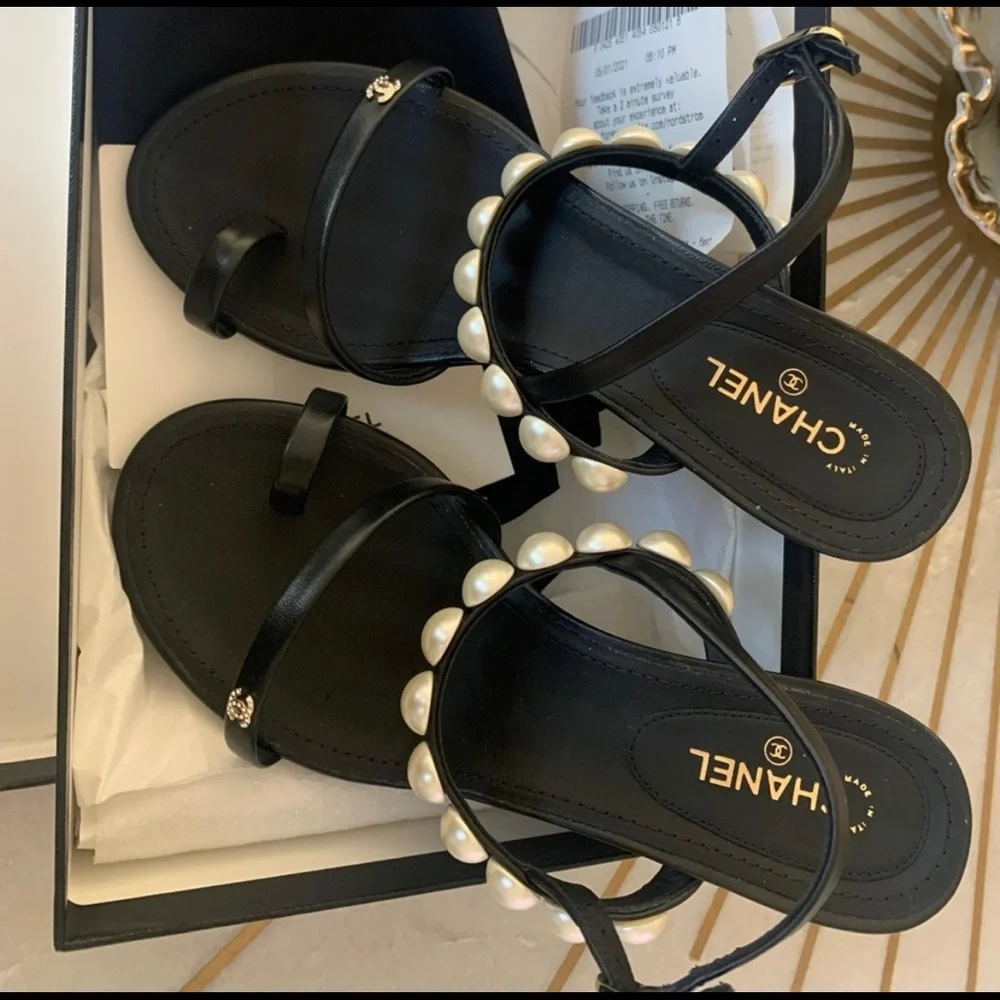 COPY - Chanel Top Of The Pearl Sandals - Picture 3 of 4